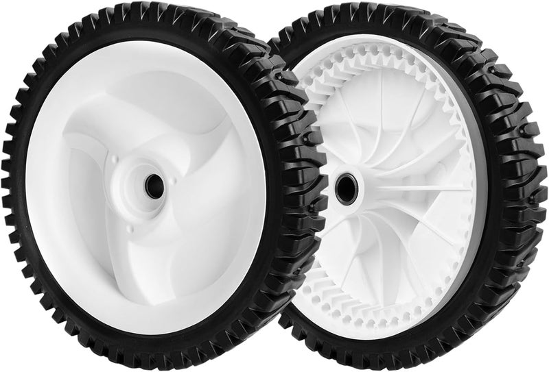 ranwin 532403111 Front Drive Wheels Fit for Craftsman Mower - 194231X427 Front Tires Wheel Fit for Craftsman & HU Self Propelled Lawn Mower Tractor, 2 Pack, White - Image 1